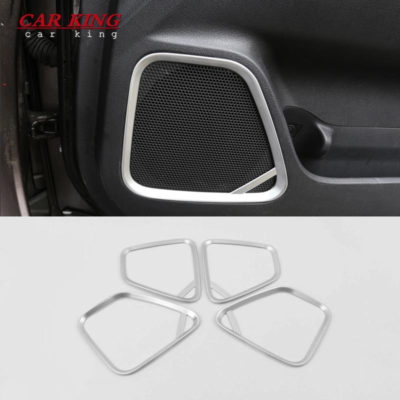 ABS Car Inner Door Stereo Speaker Audio Sound Decorative Frame Lamp Cover Trim for Mitsubishi Outlander 2015 2016 2017 2018