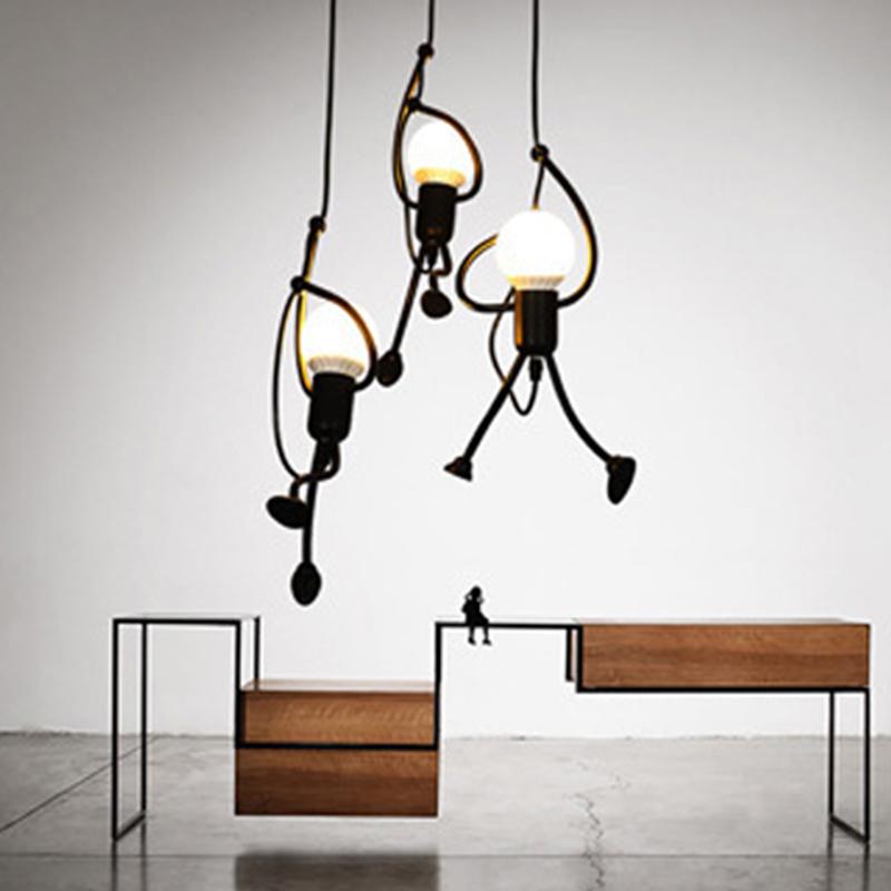 Retro Wall Lamp Indoor Lighting For Home Living Room Bedside Mirror TV Decoration Iron Man LED Wall Sconce Light Pendant Lights