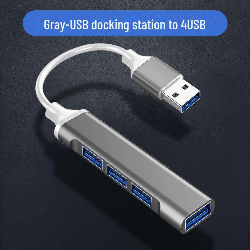 

Концентратор расширения для ноутбука USB 3.0 Type-C: Док-станция «один к четырем» USB серый