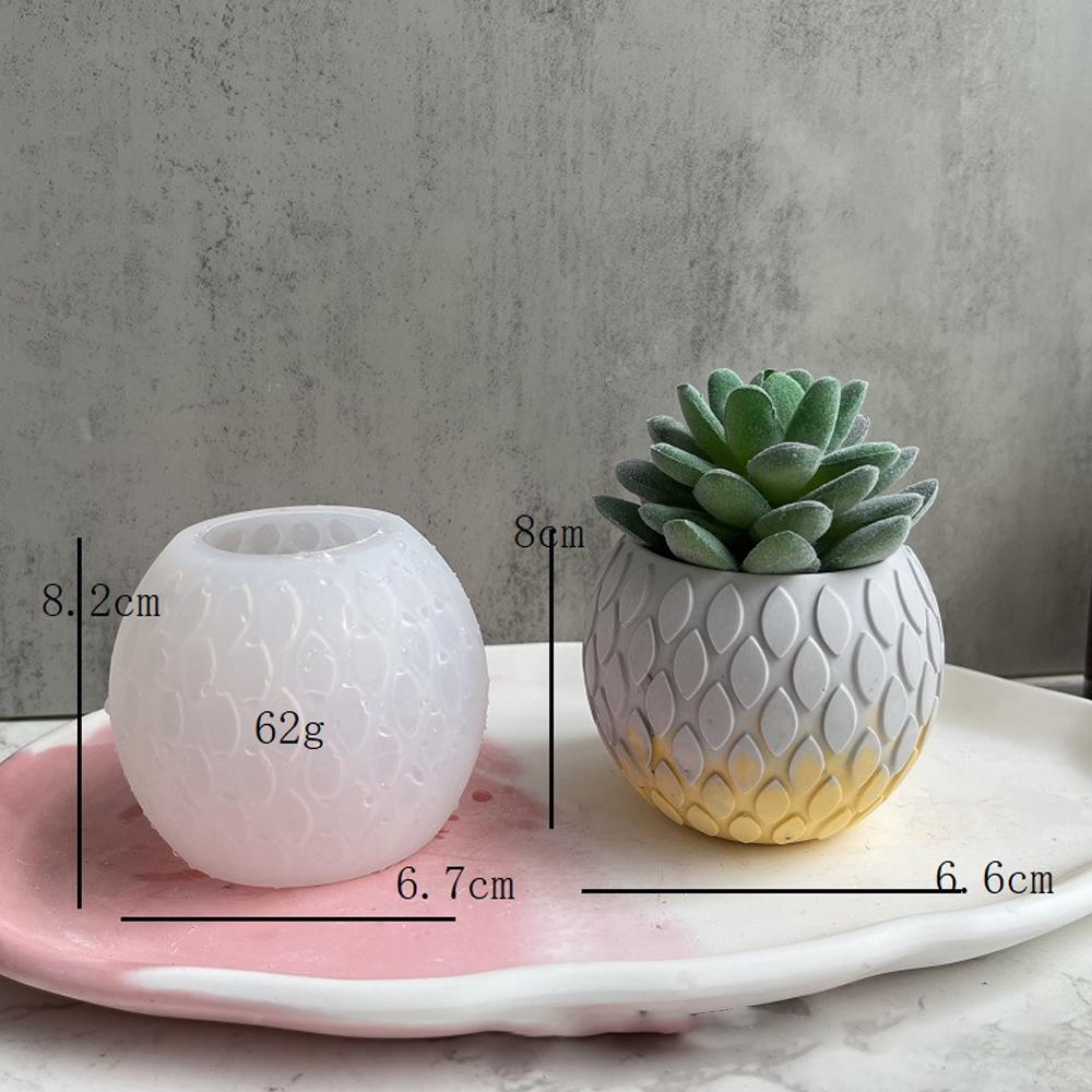 DIY Flower Shape Planter Silicone Mold Concrete Cement Mould for Candle Holder Storage Box Flowerpot Epoxy Resin Mold Home Decor
