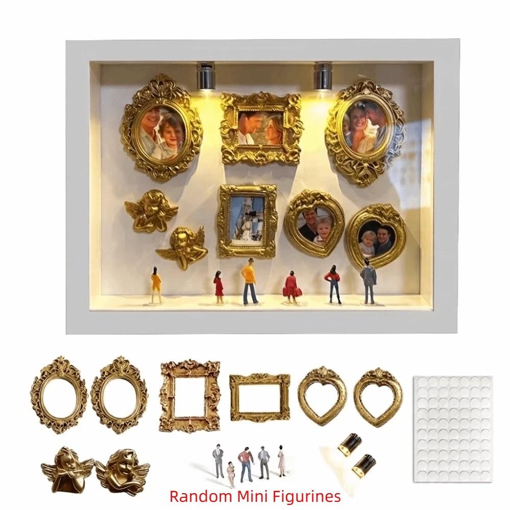 Vintage Shadow Box Frame Kit Romantic Personalized DIY Photo Decor Easy To Install