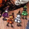 Halloween Hanging Decoration Pumpkin Ghost Witch Black Cat Plush Dolls Tree Ornaments for Indoor Outdoor Home Yard Porch Tree Decor