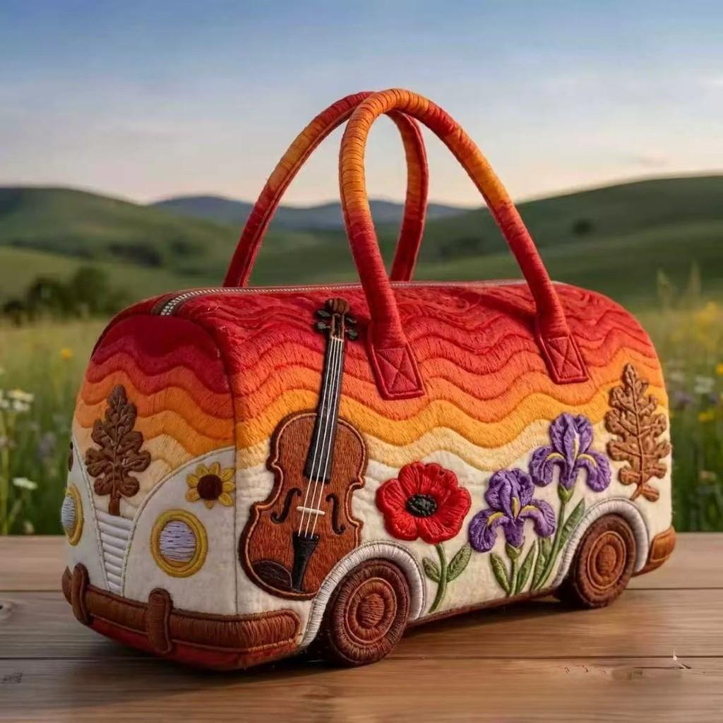 Borsa da Viaggio Stampa Digitale 3D in Spugna per Autobus a Corto Raggio con Tessuto in Poliestere per Viaggi di Piacere