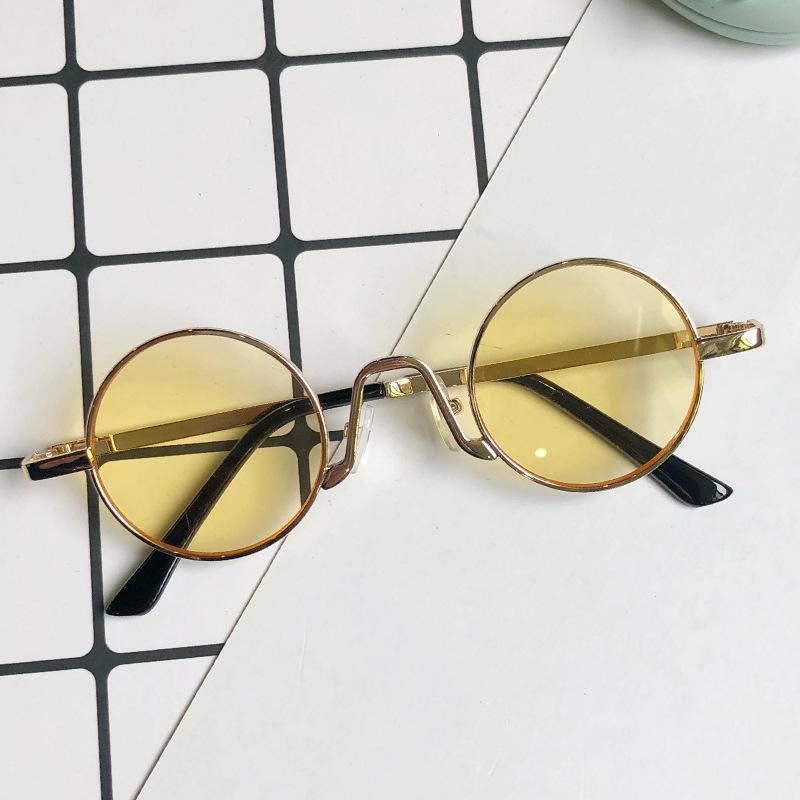 Sunglasses for Children Fashion Metal Frame Round Sunglasses Retro Anti Ultraviolet Tide Children's Glasses Lentes