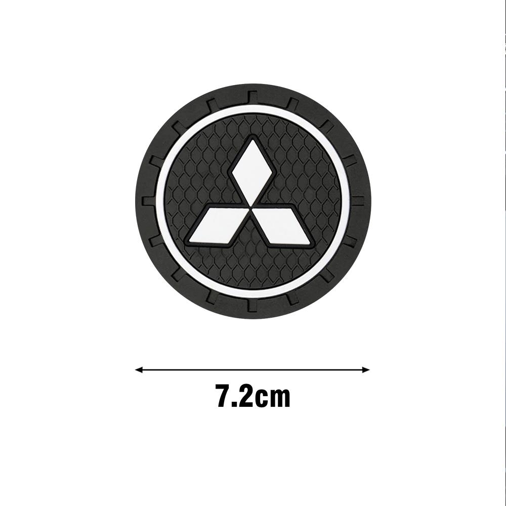 1/2PCS Car Water Cup Mats Silicone Silent Coasters Accessories For Mitsubishi Asx Lancer Outlander l200 Xpander Pajero 4 Montero SL8