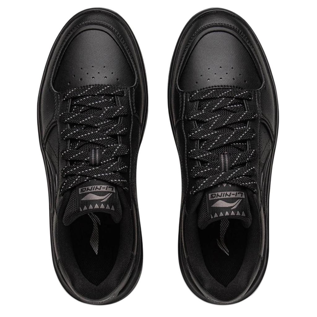 Li Ning Sports Lifestyle Series Simple Comfortable Lantern Festival Shock Absorption Rebound Low Top Casual Shoes Men Casual Shoes Black AGCV315-4