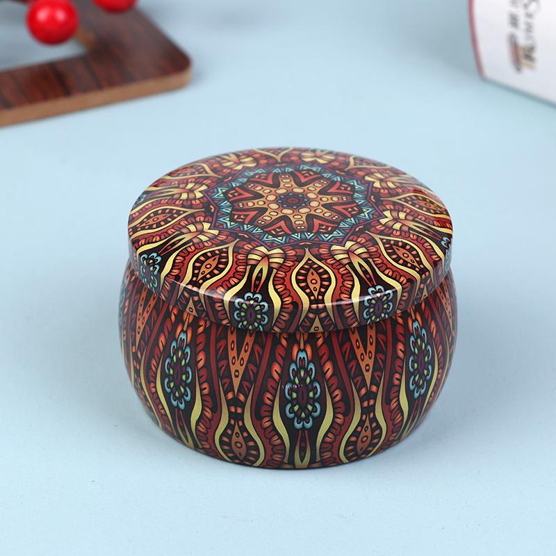 Vintage Mum Konserve Kutusu Şeker Kurabiye Saklama Kutusu Kuru Baharat Saklama Kavanozu Uygun DIY Mum Kozmetik Merhem Yapımı Noel