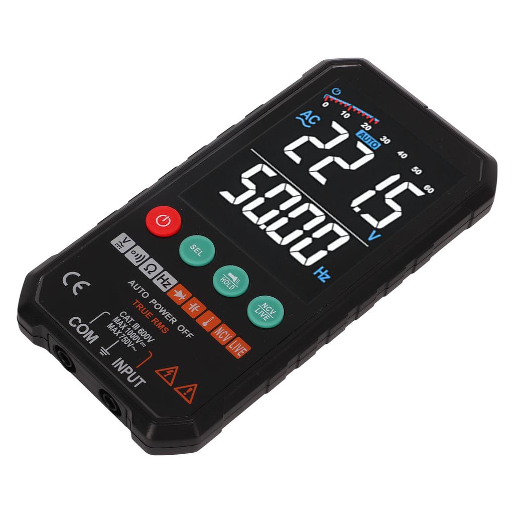 Digital Multimeter Automatic Identification Intelligent Anti Burn Portable Electrical Voltmeter Tester with HD Screen