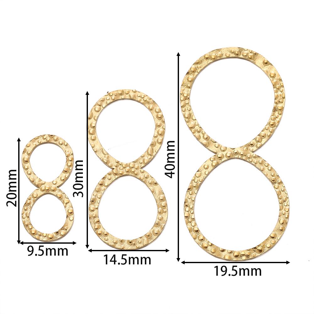 6pcs Gold Color Stainless Steel Geometric Bezel Frame Charms Pendants for DIY Earring Necklace Jewelry Making Findings Supplies
