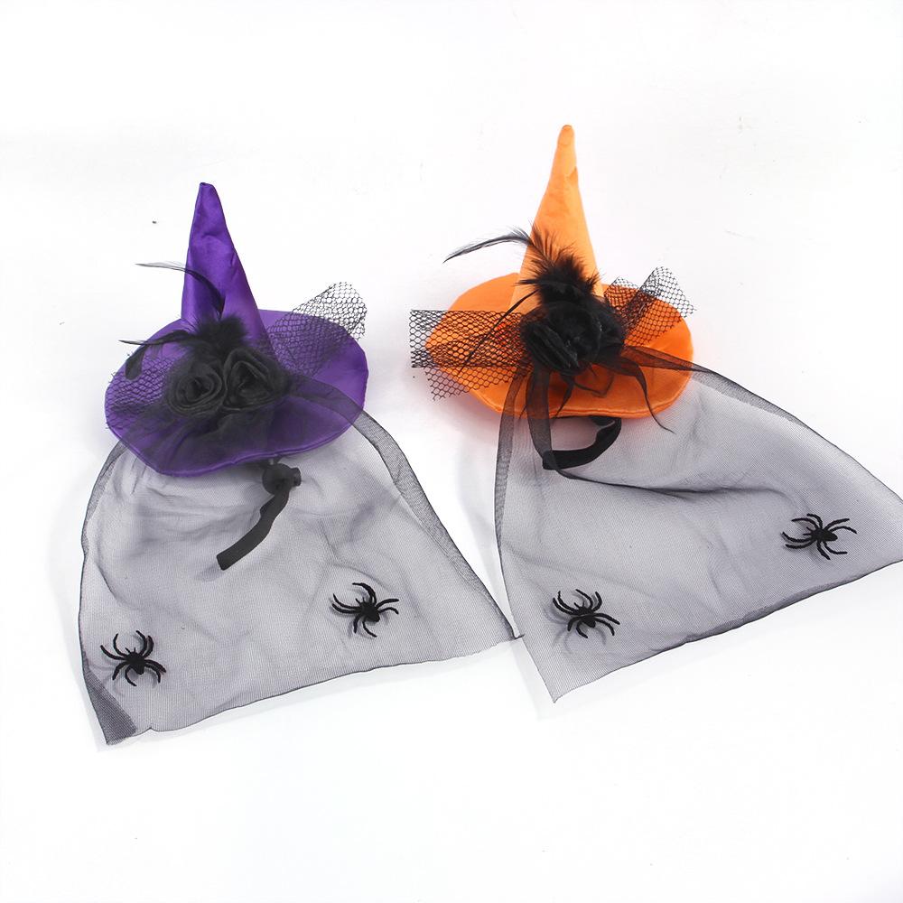 Hot-selling pet funny cat Halloween hat, bat spider skull pattern dog funny headgear