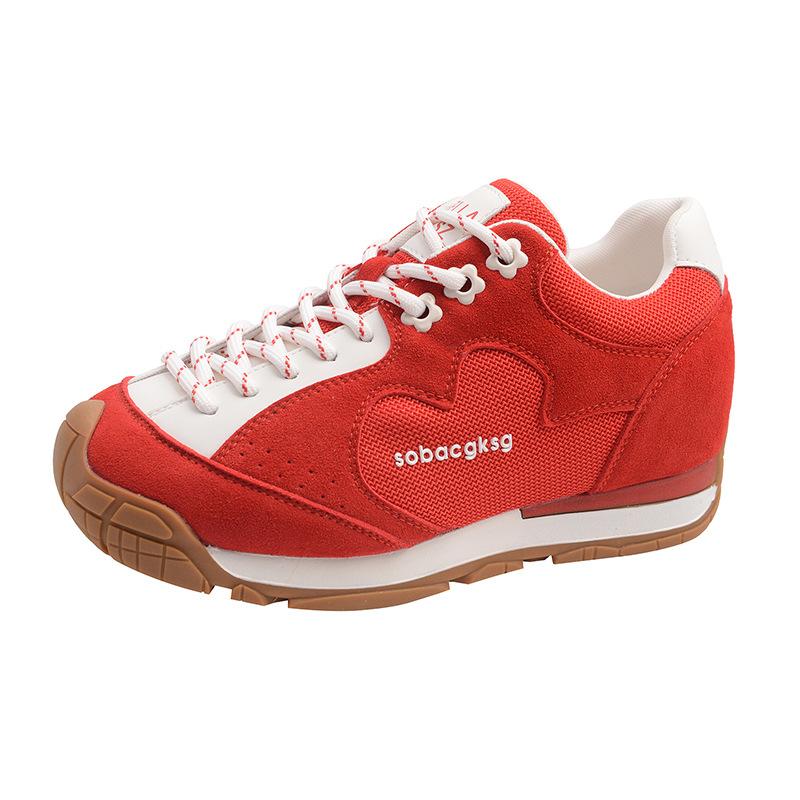 Retro Forrest Gump training shoes women's platform flower stray shoes 2025 new breathable versatile casual sports jogging shoes