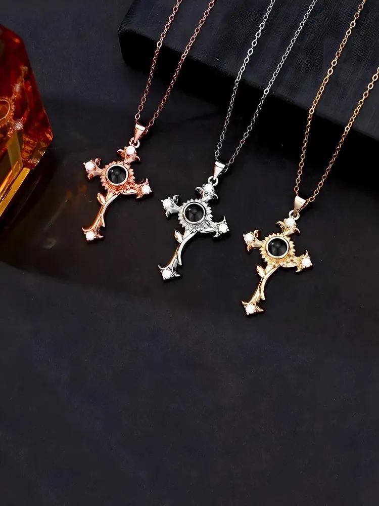 A cross pendant necklace perfect for everyday wear and holiday gifts