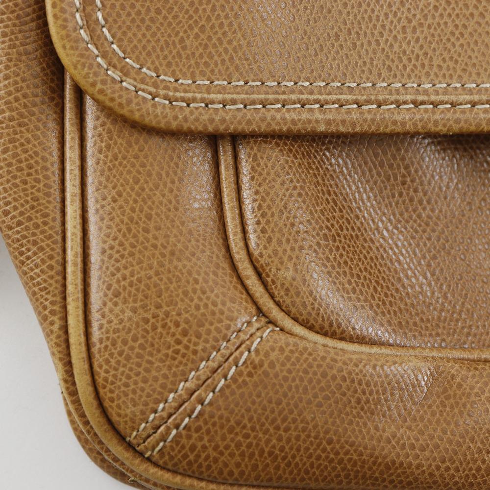 Loewe Anagram Shoulder Bag Brown Calfskin Women Used