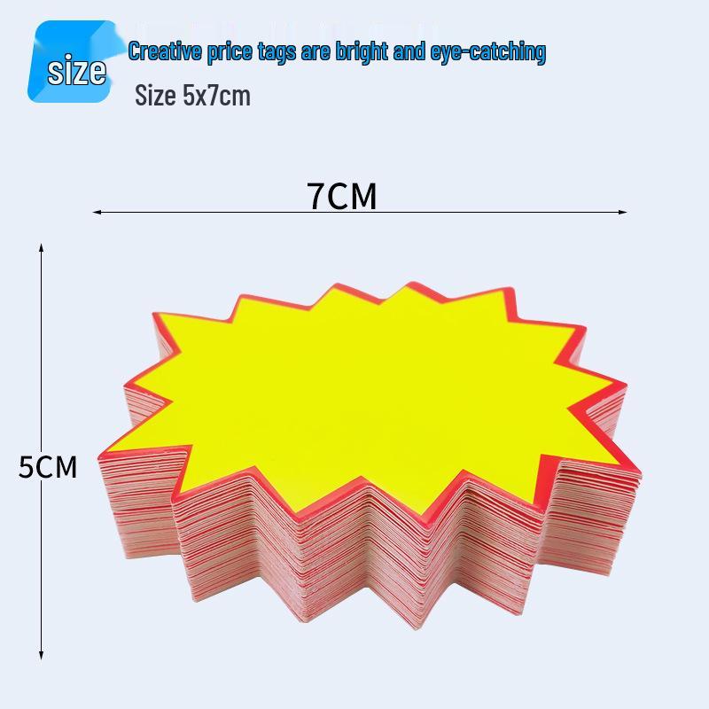 Mini Explosion Stickers: 100 Sheets of Extra Small Blank POP Price Tags for Mobile Phone Accessories & Small Items