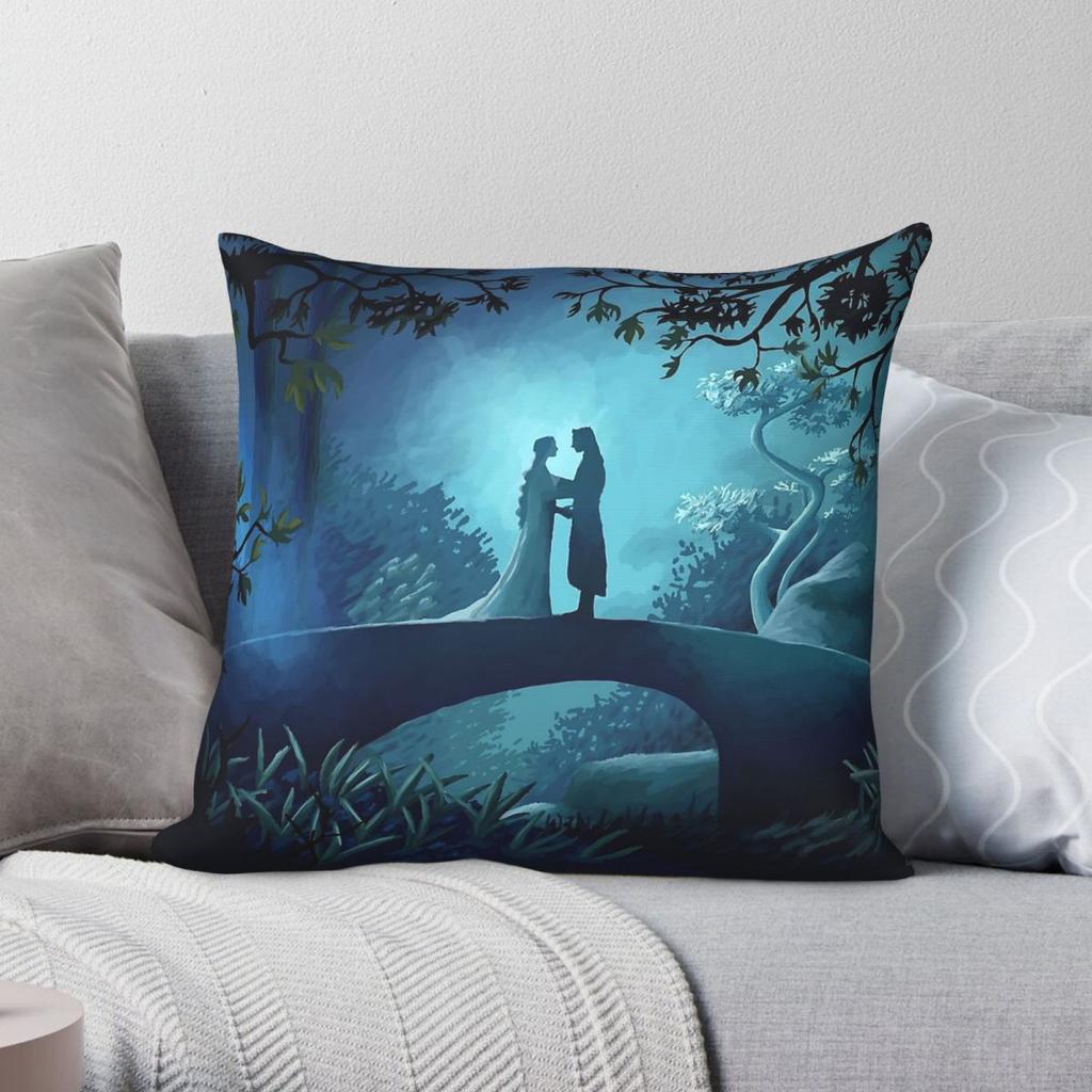 Arwen And Aragorn Pillowcase Polyester Linen Velvet Pattern Zip Decorative Pillow Case Sofa Cushion Cover