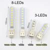 Mini 5V USB Led Night Light 3-24LEDS Book Light Portable Reading Desk Beside Lamp with Touch Switch for Power Bank PC Notebook