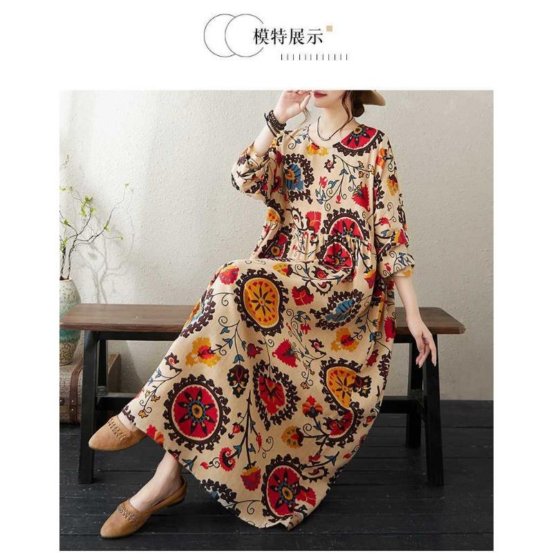 Lockerer Großer Literarischer Urlaubs-Fettmacher Langarmrock