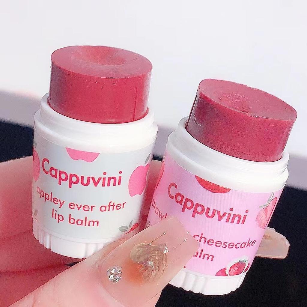 Sada 2 ks ovocného balzámu na rty Hydratační tyčinka na opravu rtů Růžová jahodová rtěnka Péče o rty Krémový make-up na rty HMM