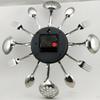 Modern Design Sliver Cutlery Kitchen Utensil Wall Clock for Decor