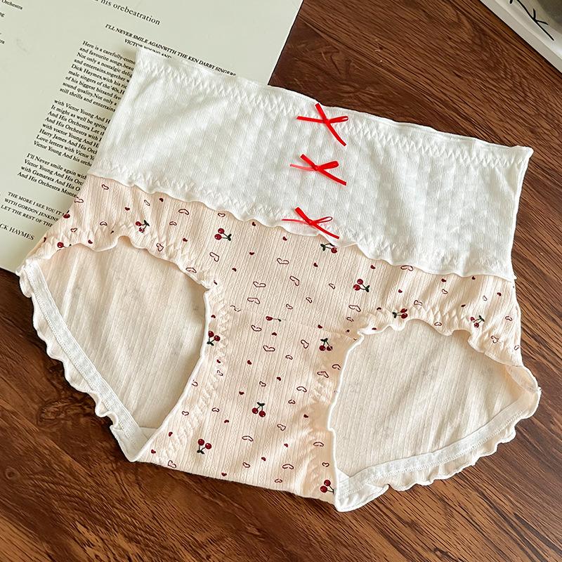 Lady Spring and Autumn Lovely Wind Cherry High Bounce Breathable Hip Bag Hip High Waist Underwear