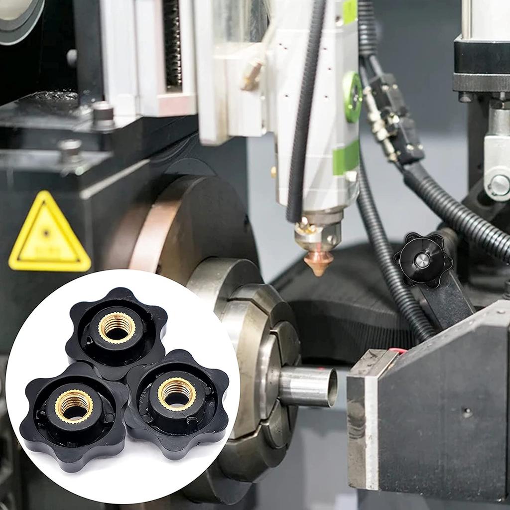 10/5 STKS M5 M6 M8 M10 Pruim Handvastdraaiende Moeren Handvat Schroefdraad Ster Mechanisch Zwarte Duimmoeren Klemknop Handmatige Moeren
