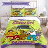 3pcs Custom Name Scooby Doo Bedding Set Duvet Cover Closure Includes 1 Duvet Cover & 2 Pillowcases, Soft and Comfortable for All Seasons.