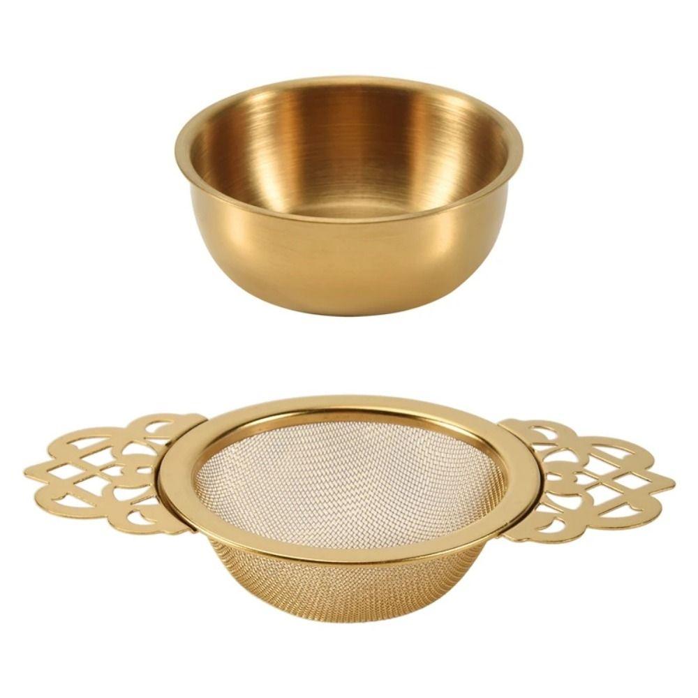 Easy Clean Hanging Tea Strainer Stainless Steel Tea Infuser with Drip Bowl  Restaurant