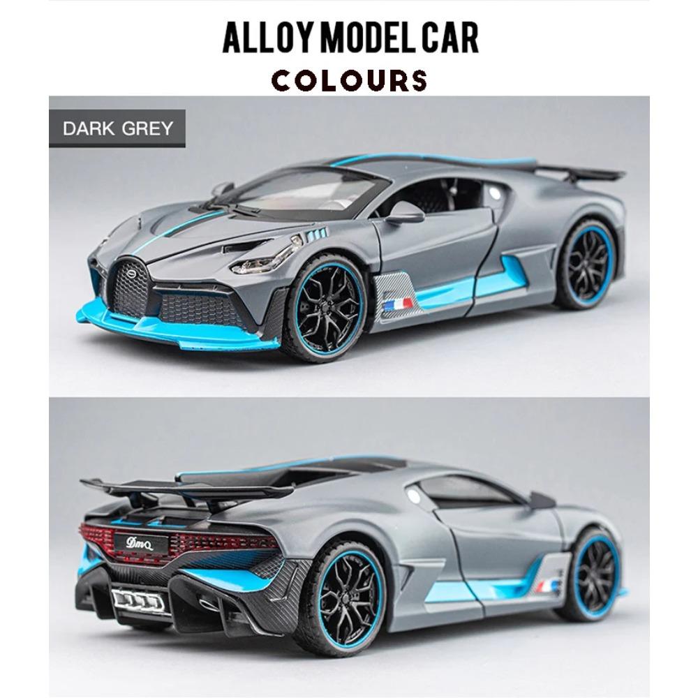 Voiture miniature Bugatti Divo en métal à l'échelle 1/32, modèle réduit de voiture miniature, jouet pour enfants, cadeau de Noël
