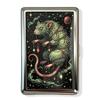 Nouveau Étui à Cartes Métal Vintage Compact Portable Boîtier Métallique Ouverture à Rabat Porte-Cartes Imprimé Vintage Porté Poche