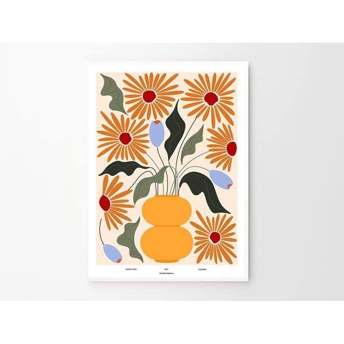 THE POSTER CLUB Frankie Penwill Flourish Art Print Poster 30x40cm Colorful Floral Giclee Print Home Decor Unframed