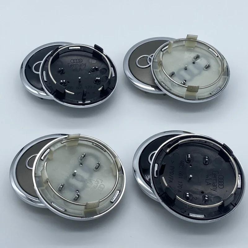 2026 4 Pezzi 61MM 69MM 77MM Styling Auto Copricoppe Centrali Mozzo Stemmi Per 4YGYE A3 A4 A5 A6 A7 A8 S4 S6 Accessori