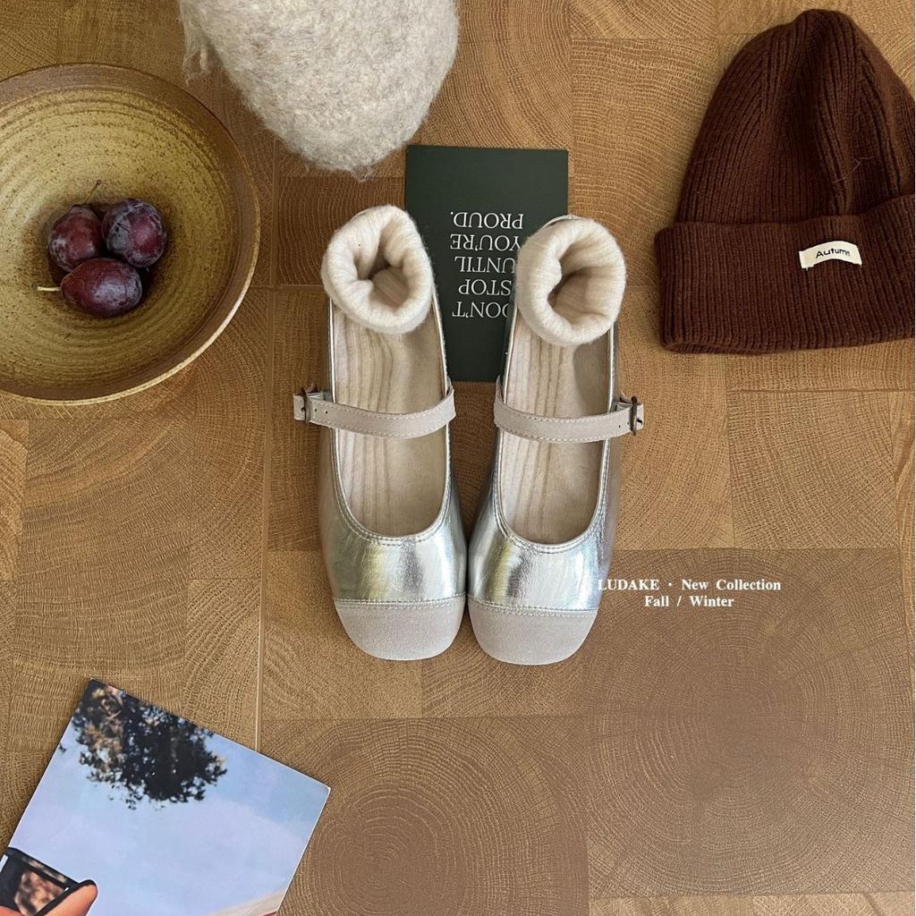 2025 autumn and winter new round head with soft bottom shallow mouth versatile commuter work ballet women's single shoes