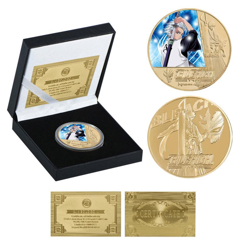 Death God Kurosaki Ichigo Anime Die-cast Metal Commemorative Coin Badge Gift