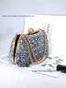 Pearl Sequin Crossbody Bag: Elegant European & American Style, Double Chain, Solid Color, Luxury Shoulder Evening Accessory