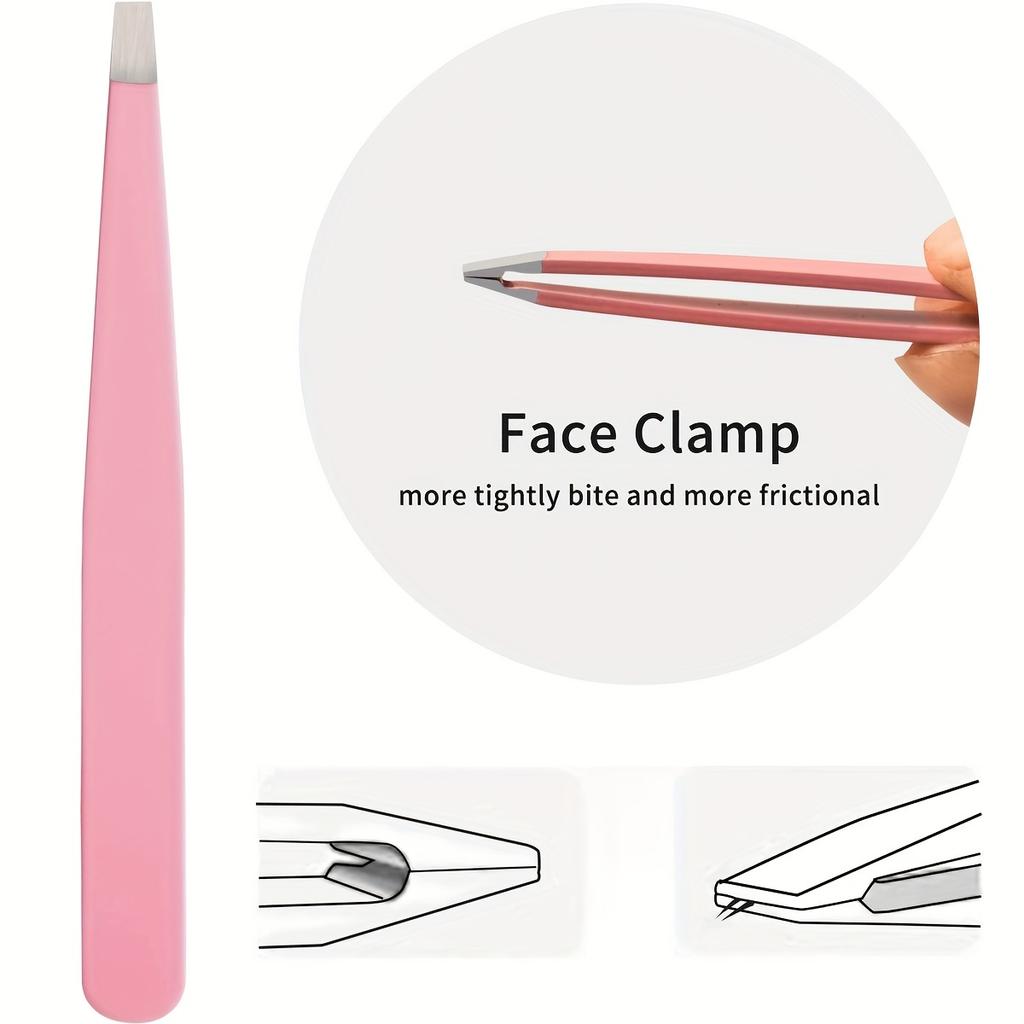 4pcs Precision Stainless Steel Tweezers Set, Hypoallergenic Eyebrow Grooming Tools for Facial Hair, Ingrown Hair, Splinter, Blackhead & Tick Removal