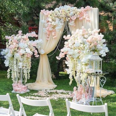 5PCS Silk Cherry Blossom Garland Artificial Cherry Blossom Flower Vines 187cm Hanging Flowers Garland Outdoor for Wedding Party Home Garden Arch Decor