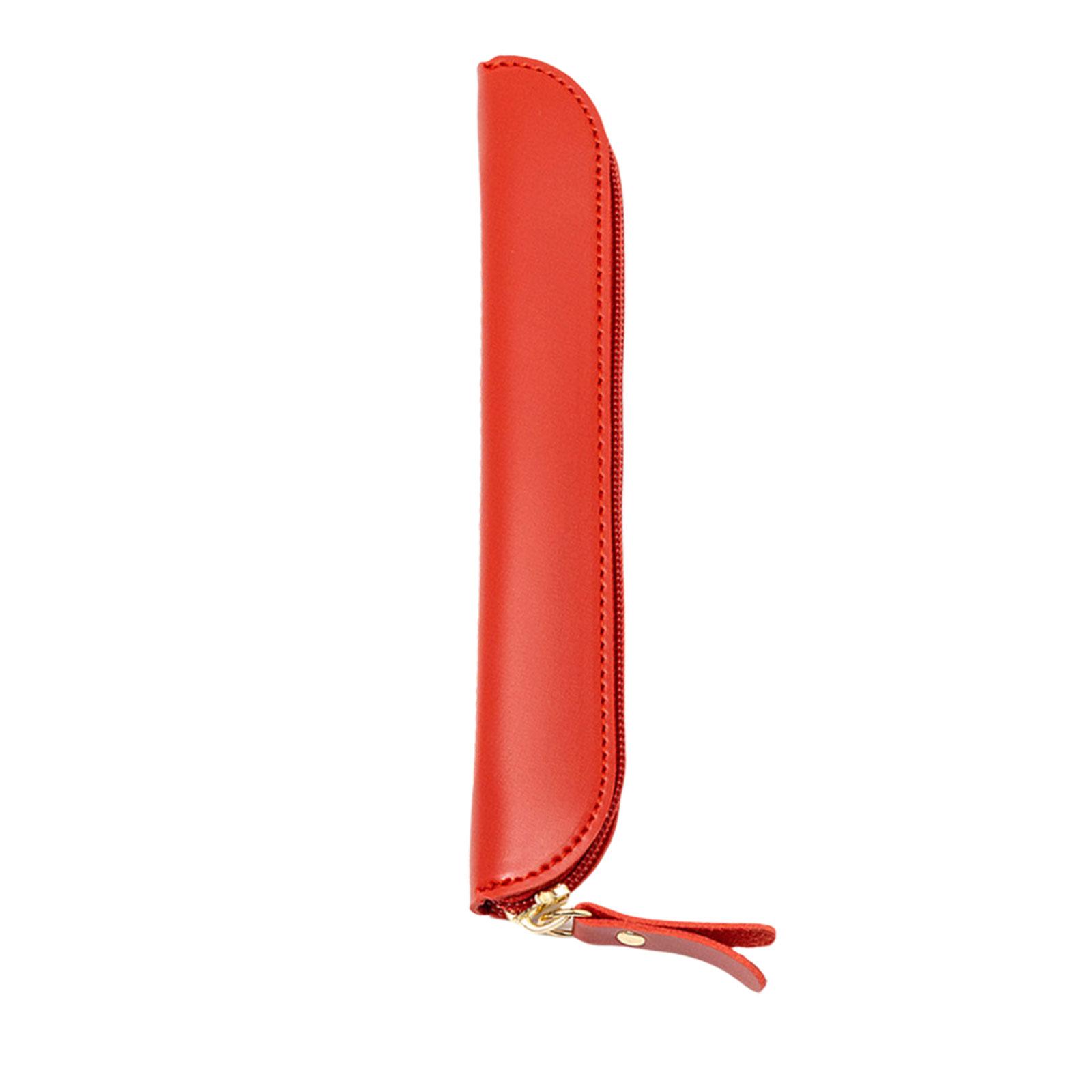 

Чехол для ручки из искусственной кожи, чехол для перьевой ручки, защитный чехол, упаковка для шариковой ручки, сумка для хранения ручек красный