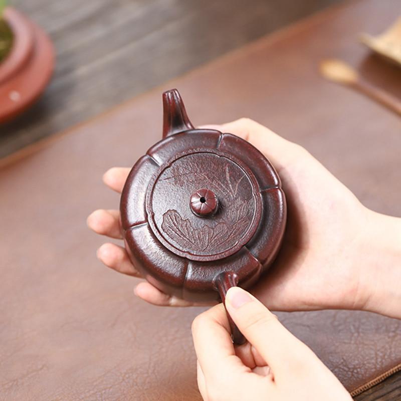 160ml Tradition Yixing Raw Ore Purple Clay Teapot Handmade Tea Pot Beauty Tea Infuser Kettle Chinese Zisha Tea Set Teaware