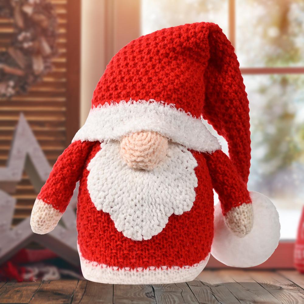 

Рудольф Вязаный Игривый Гном Украшение Для Душевных Праздников Рождество Knit Red Rudolph