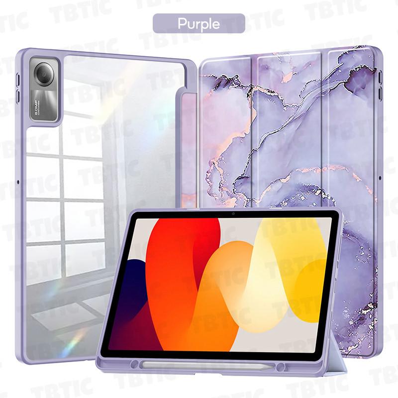 

TBTIC Tablet Cover For Redmi Pad SE 11 Xiaomi Pad 6 6 Pro Case With Pencil Holder Cute Aesthetic Transparent Redmi Pad SE 11 2023 фіолетовий