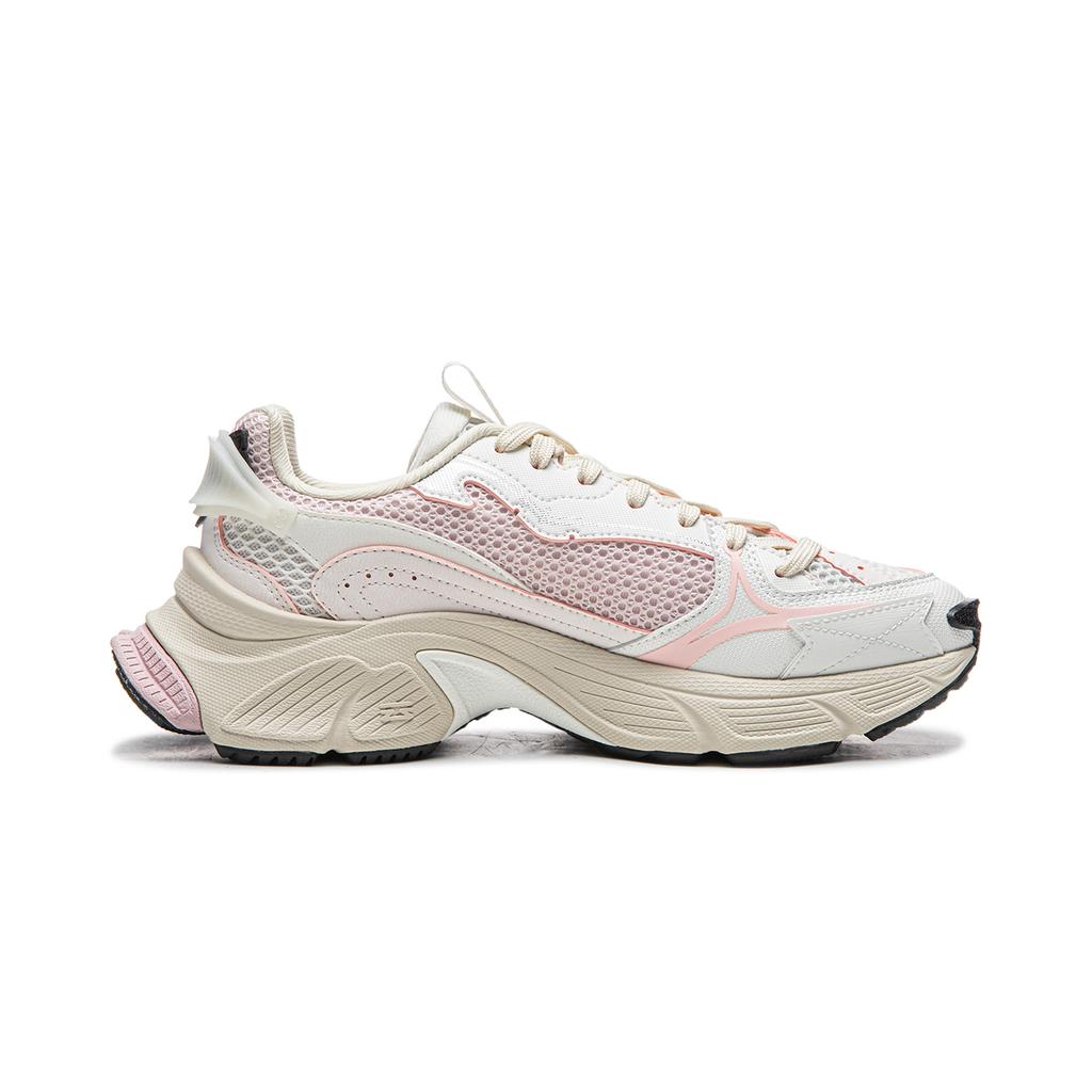 Li Ning Xingji Cushioning Abrasion Resistant Breathable Low top Chunky Sneakers Women's White Pink AGCW088-1