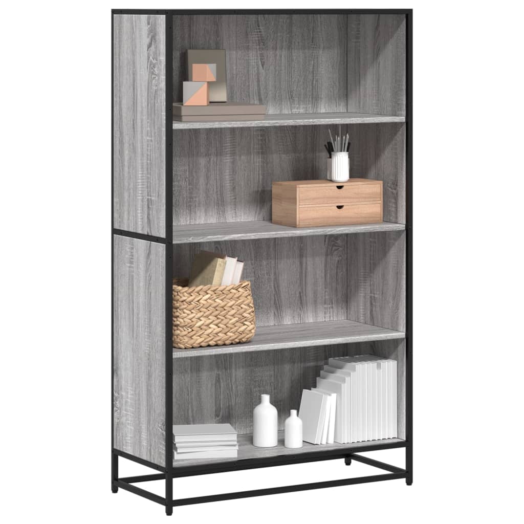 Bookshelf Grey Sonoma 80.5 X 35 X 139 Cm Particleboard