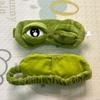 Cartoon Plush Frog Sleep Eye Mask Green Big Eyes Sleeping Eye Cover Plush Sleep Mask  Dream Night