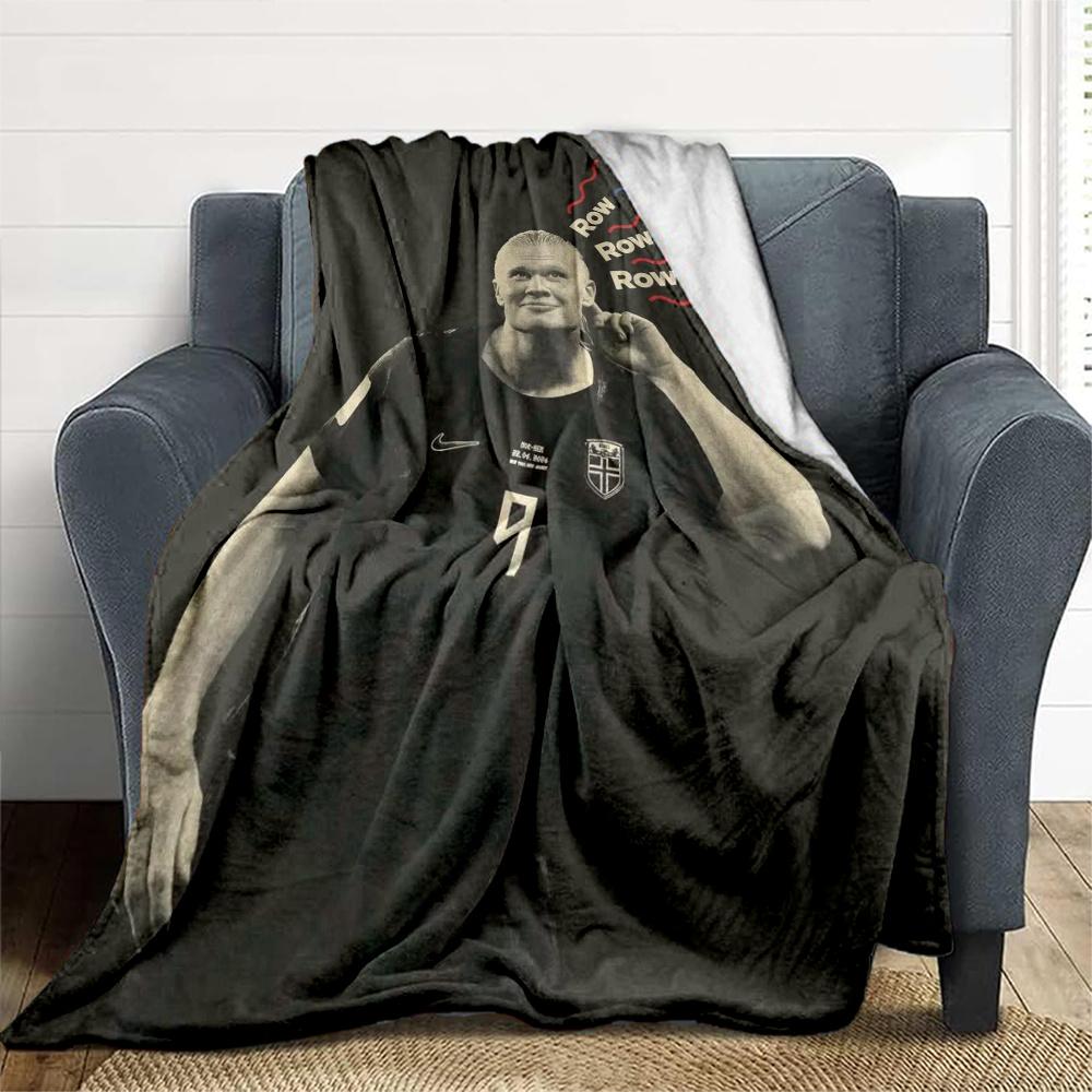 Haaland Blanket Durable Comfort Suitable For Bed Chair Couch Allseason Use Playful Design Birthday Christmas Gift Blanket