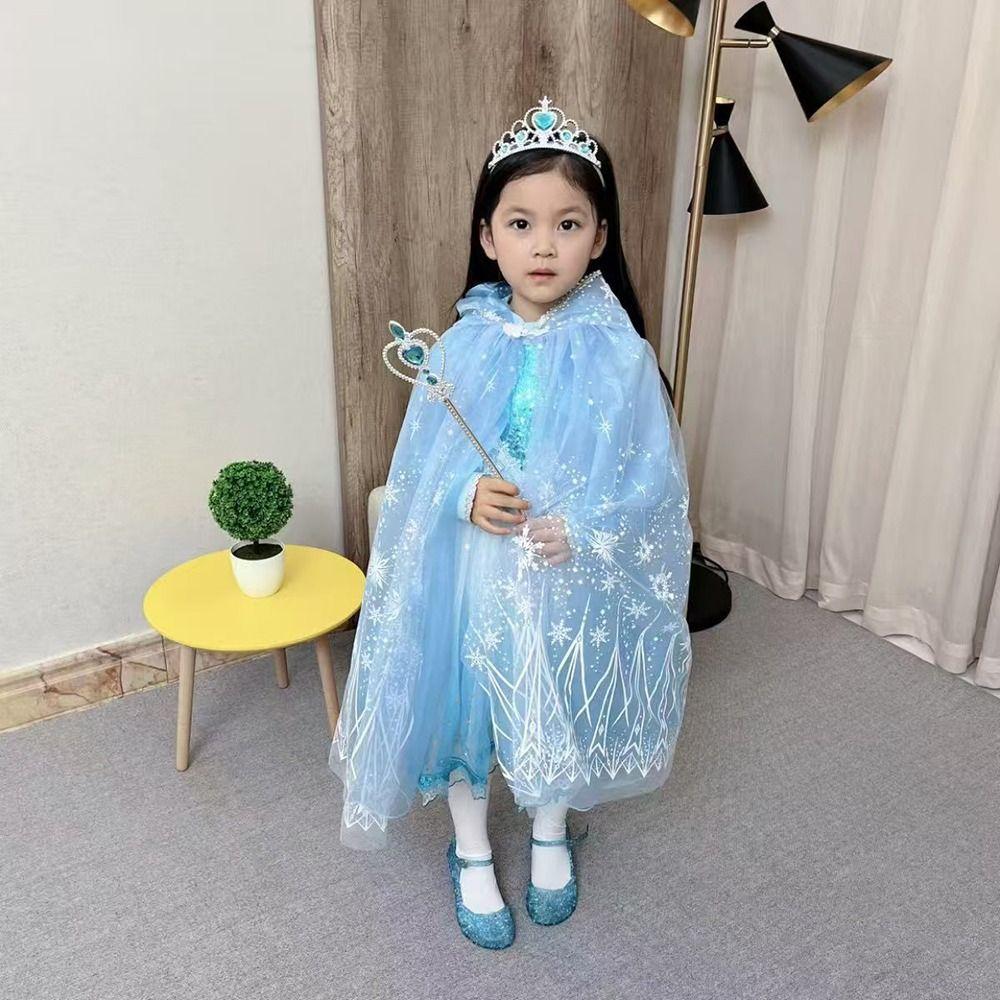 Sequins Girls Princess Cape Cute Girl Tulle Cloak New Children Costume Cloak Carnival Party