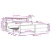 VidaXL Cadre de lit sans matelas cire marron 200x200cm bois pin massif 3323757