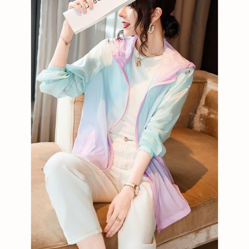 D.F.DEAR Women's Ultra-Thin Gradient Sun Protection Jacket