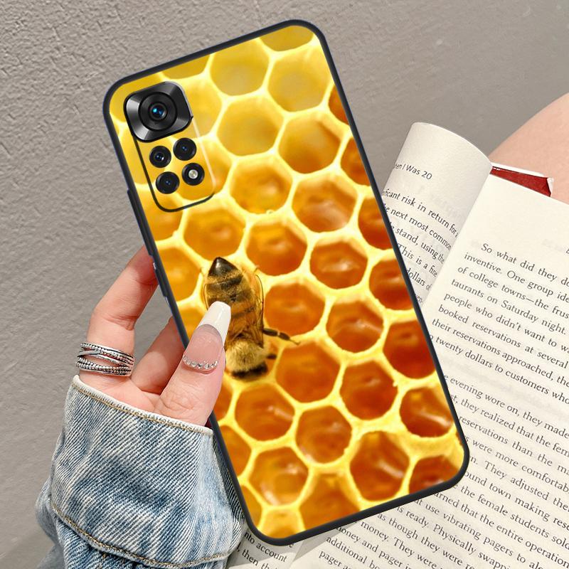 Honeycomb Honey Bee Phone Case For Xiaomi Redmi Note 14 13 12 9 10 11 15 Pro Plus 13C 10C 12C 14C 15C Cover
