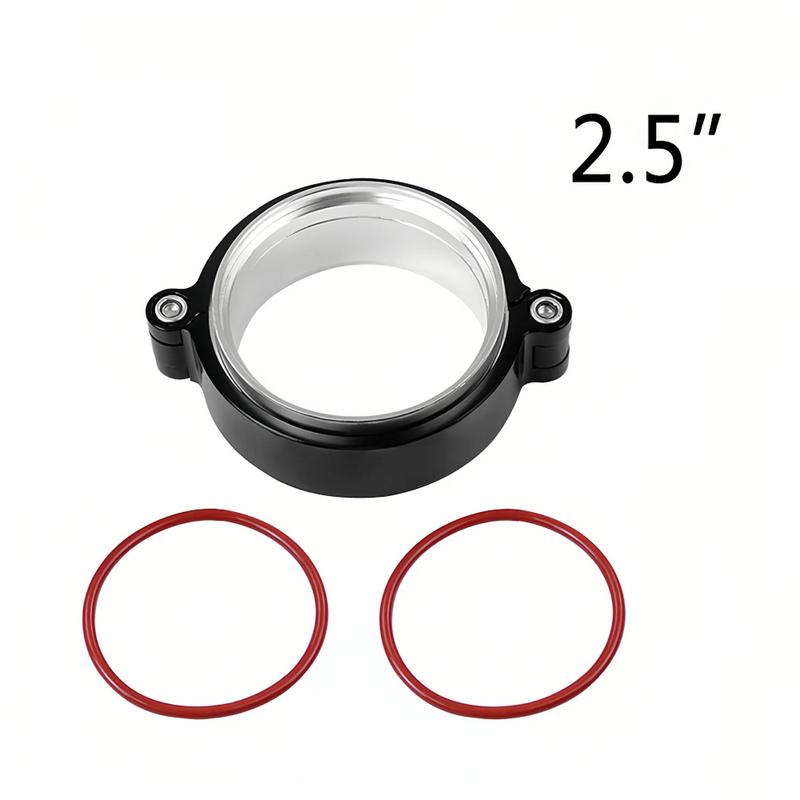For Turbo Intake Pipe 2"/2.5"/3"/4" Aluminum Exhaust HD V-band Clamp w Flange System Assembly Anodized Clamp With Flange Kit