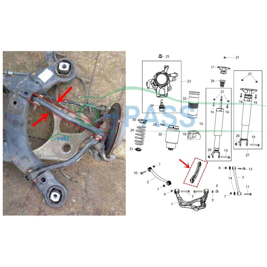 Adjustable Rear Camber Control arm For Jeep Grand Cherokee IV WK2 2011- Dodge Durango WD 52124821AC 52124820AC 1 Piece
